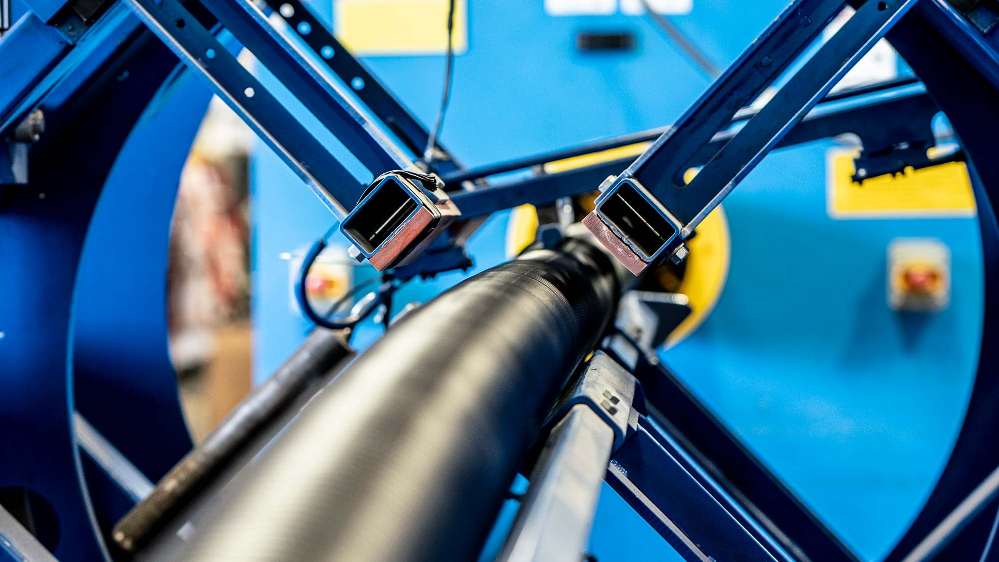 pipe being manufactured